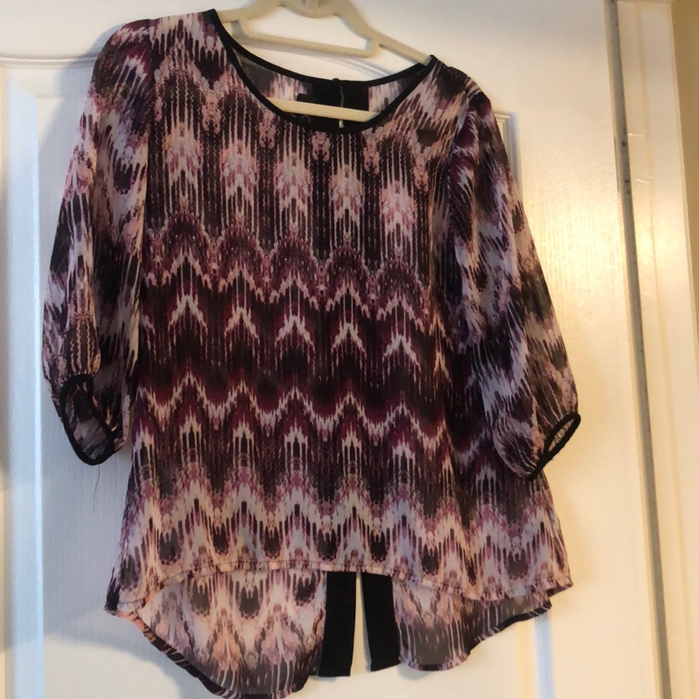 Purple and black top
